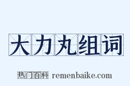 大力丸组词是什么意思的图片